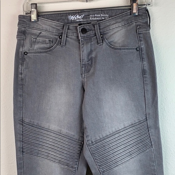 Mossimo NWOT moto biker stretch skinny pants 25 - Picture 4 of 8